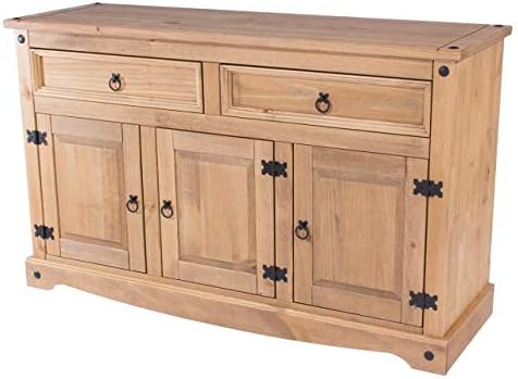Solid Wood Antique Brown Sideboard Cabinet