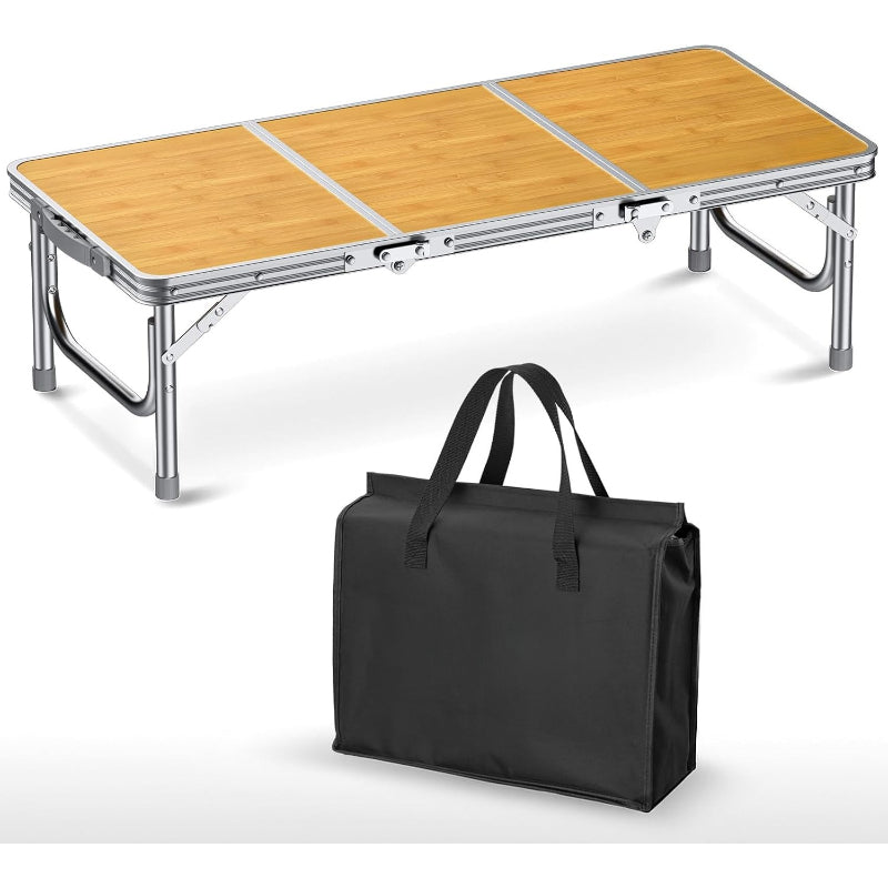 Yellow Low Aluminum Folding Camping Table