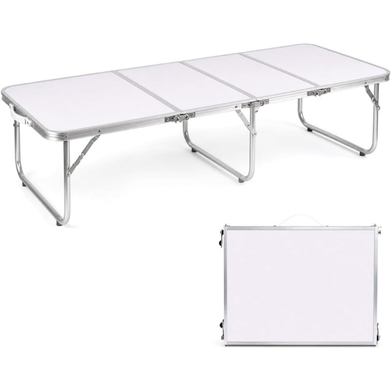 White Portable Aluminum Camping Table
