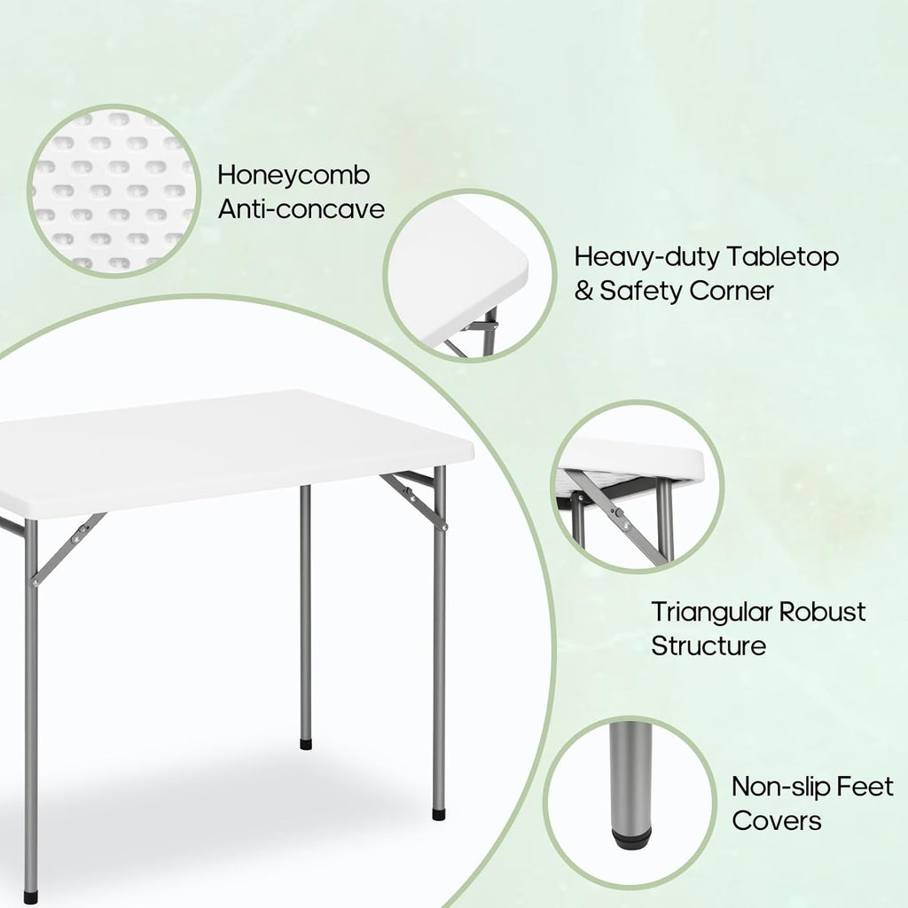 HDPE Steel‑Leg Folding Event Table