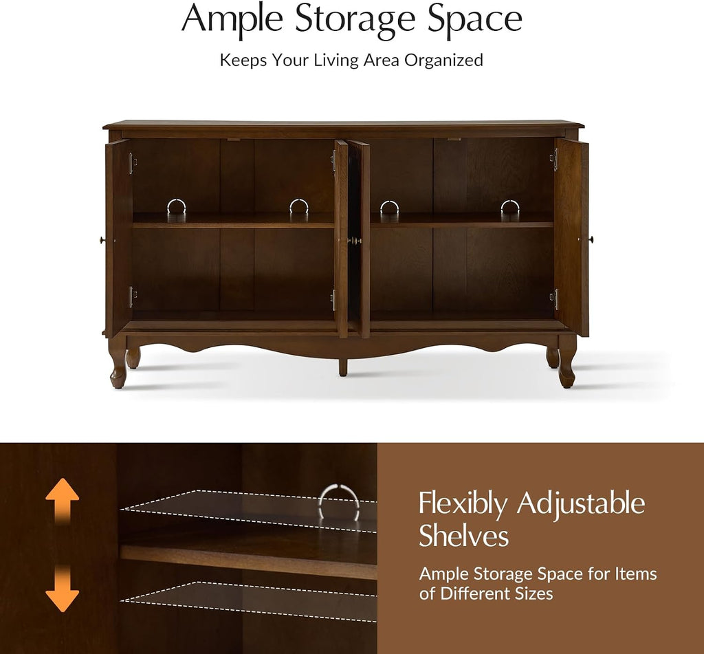 Farmhouse Walnut Sideboard Credenza