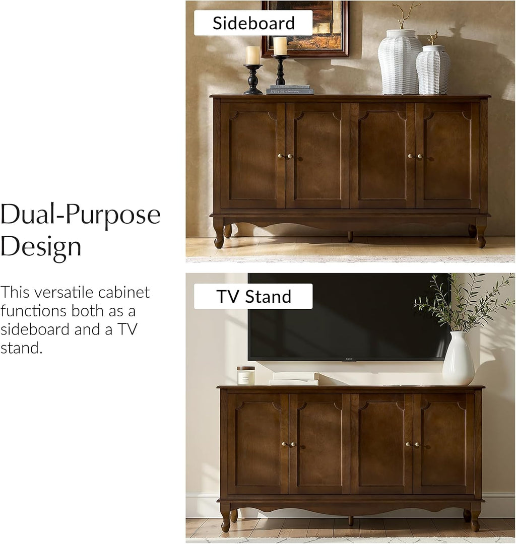 Farmhouse Walnut Sideboard Credenza