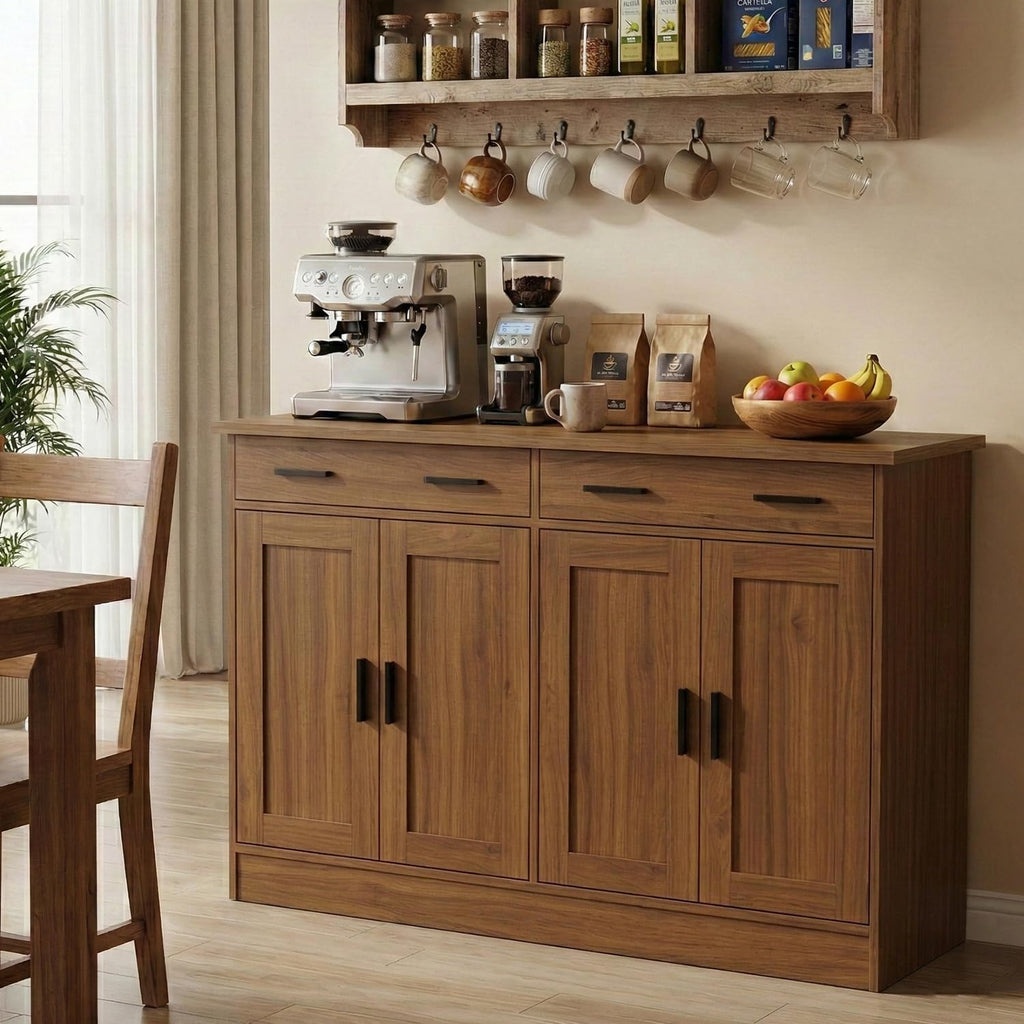 Rustic Brown Sideboard Buffet Cabinet