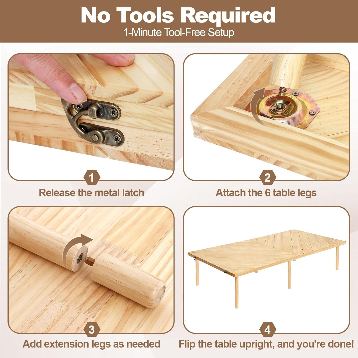Adjustable‑Height Low Folding Picnic Table