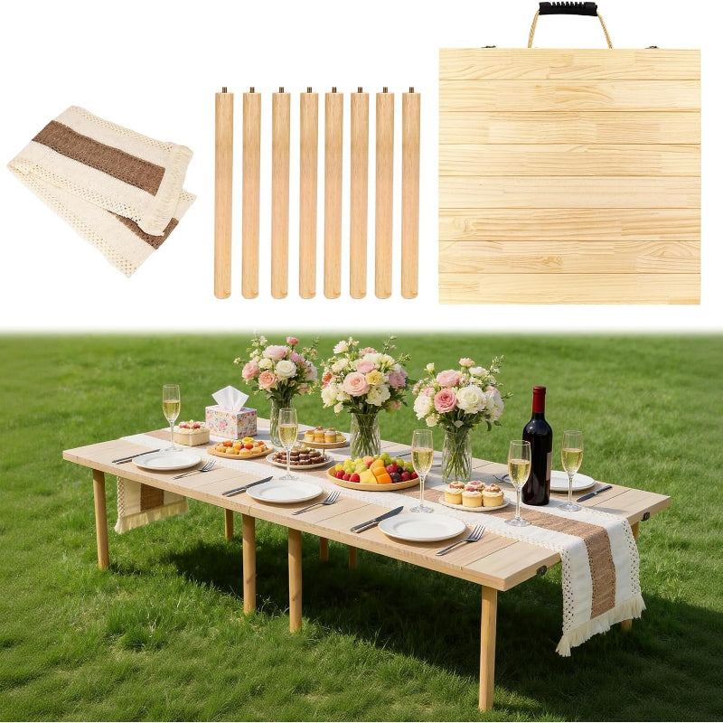 Wooden Low Folding Picnic Table