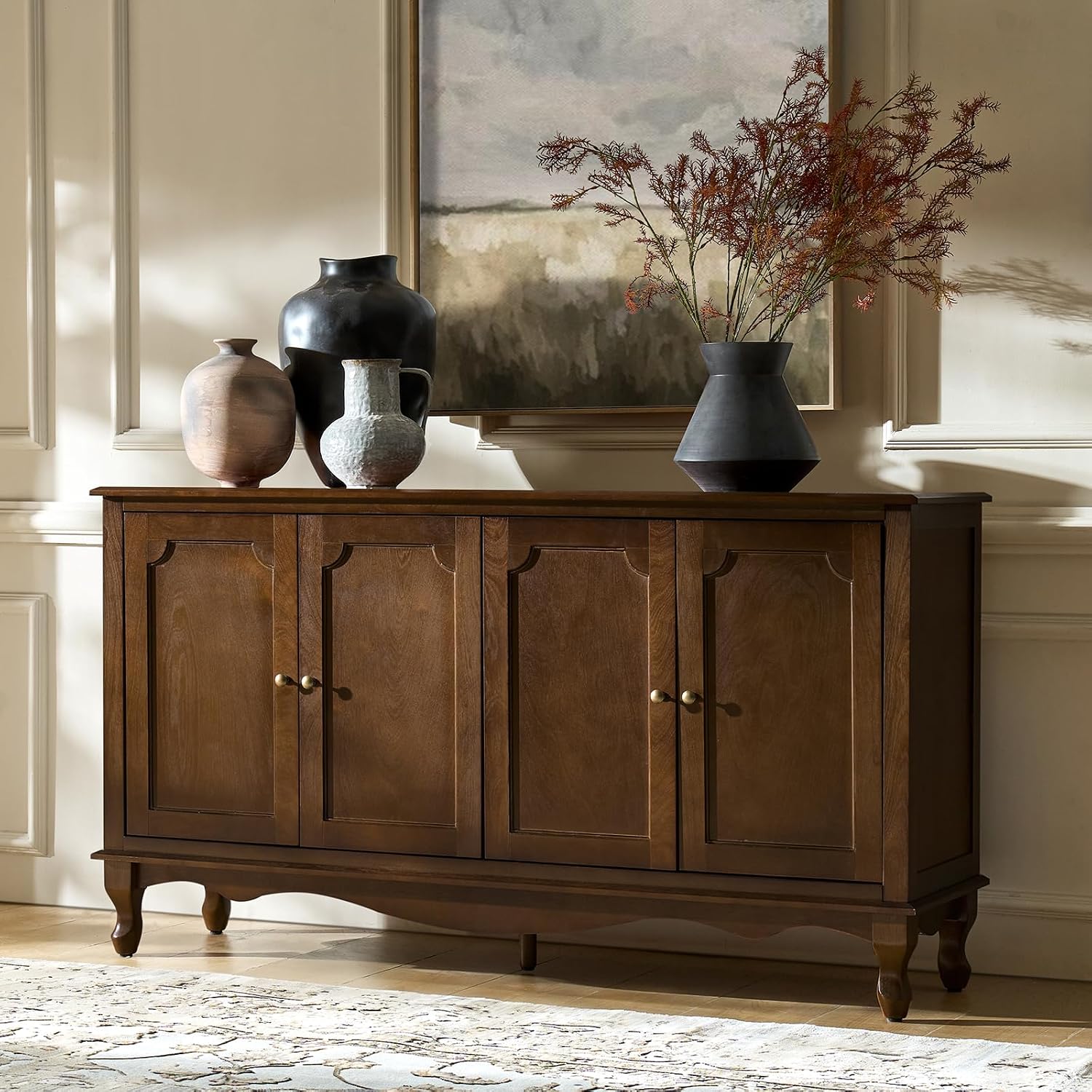 Farmhouse Walnut Sideboard Credenza