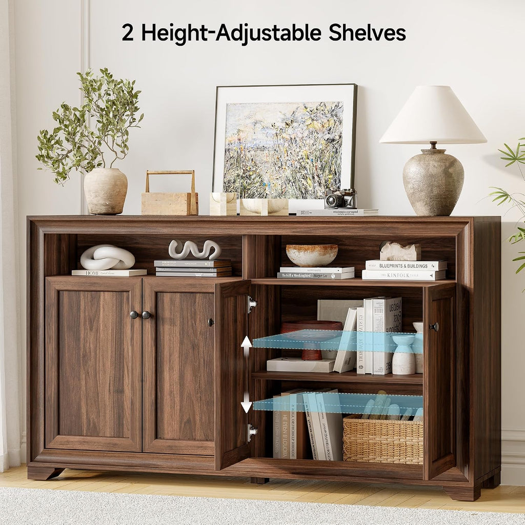 Brown Sideboard Buffet Storage Cabinet