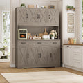 Grey Farmhouse Kitchen Pantry Hutch