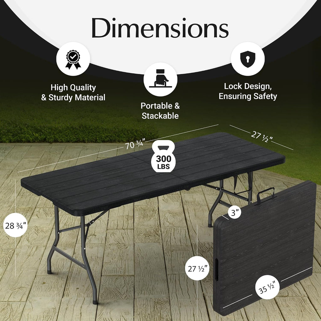 Heavy‑Duty 6FT Folding Utility Table
