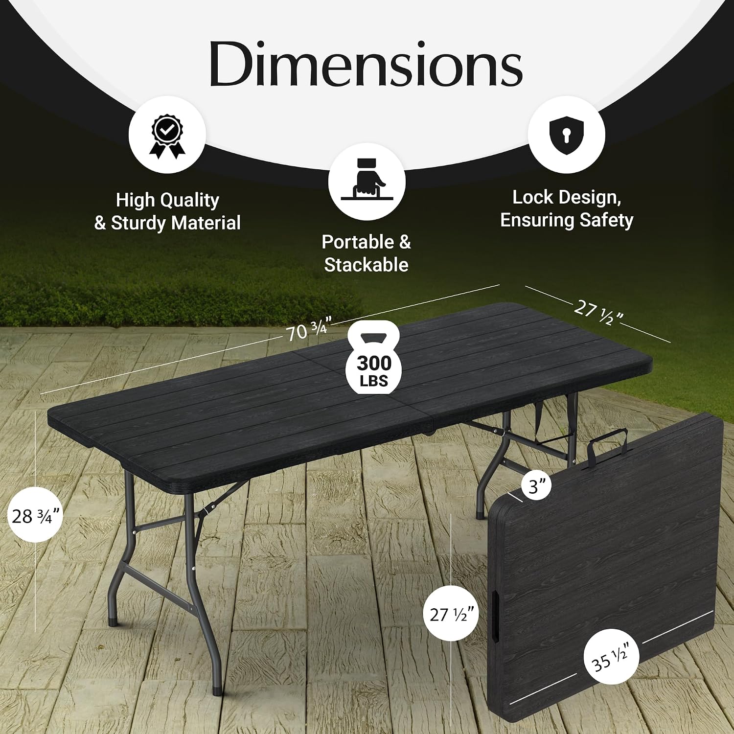 Heavy‑Duty 6FT Folding Utility Table