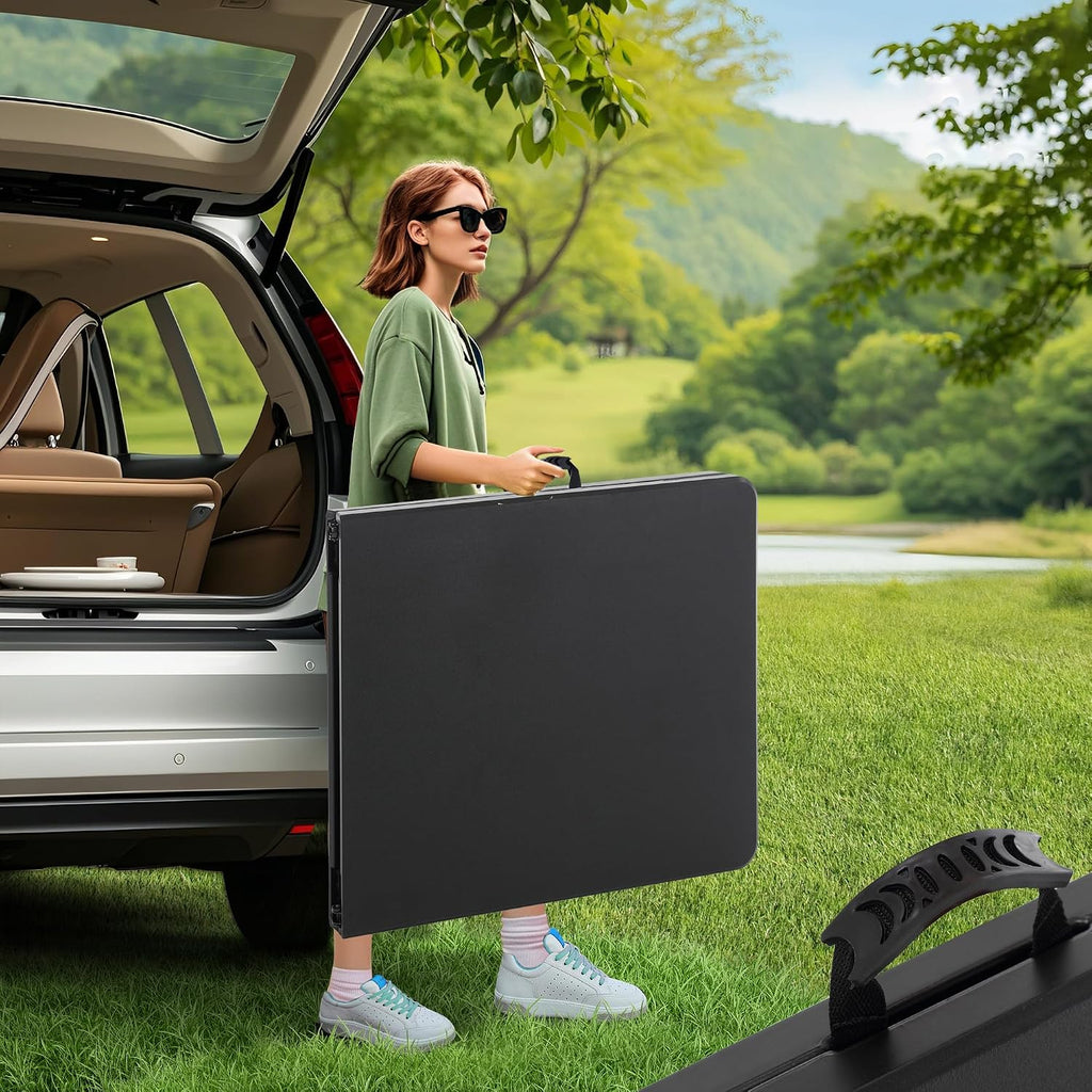 Black Folding Outdoor Picnic Table