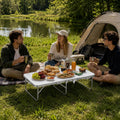 White Portable Aluminum Camping Table
