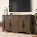 Walnut Wood Sideboard Buffet Credenza