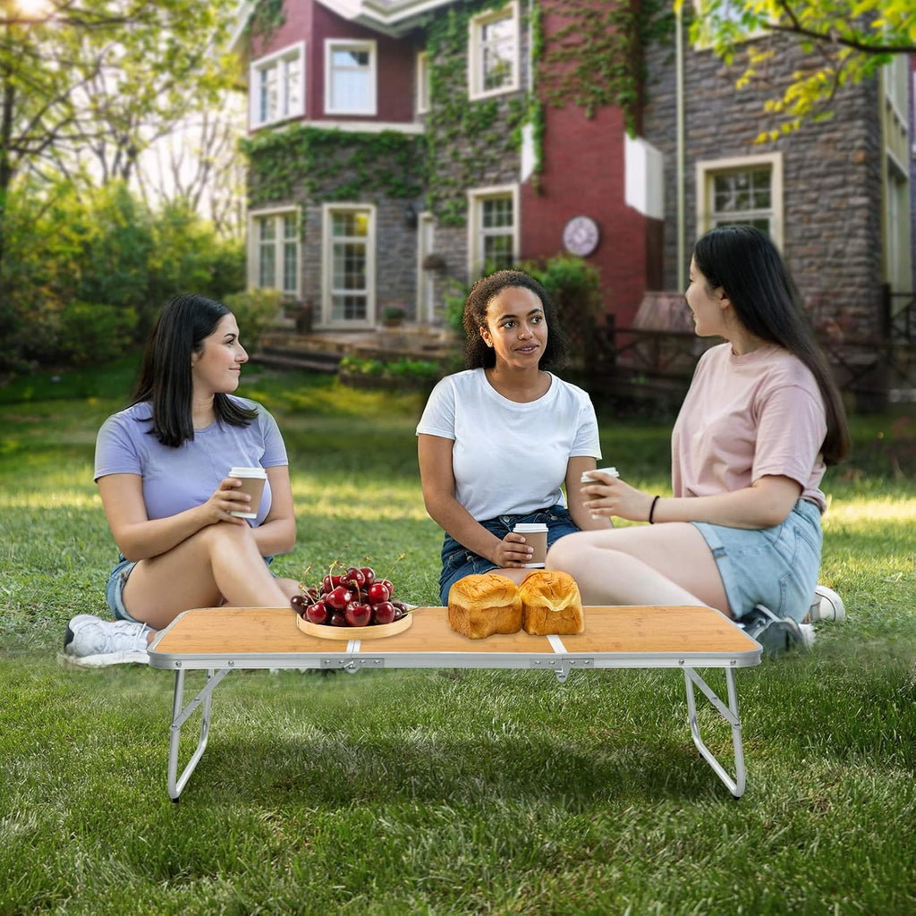 Yellow Portable Aluminum Camping Table