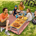 Yellow Low Aluminum Folding Camping Table
