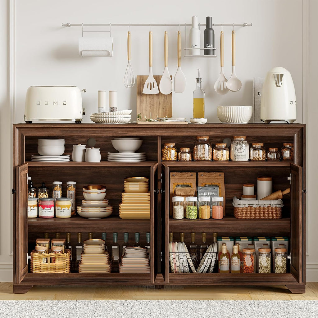 Brown Sideboard Buffet Storage Cabinet