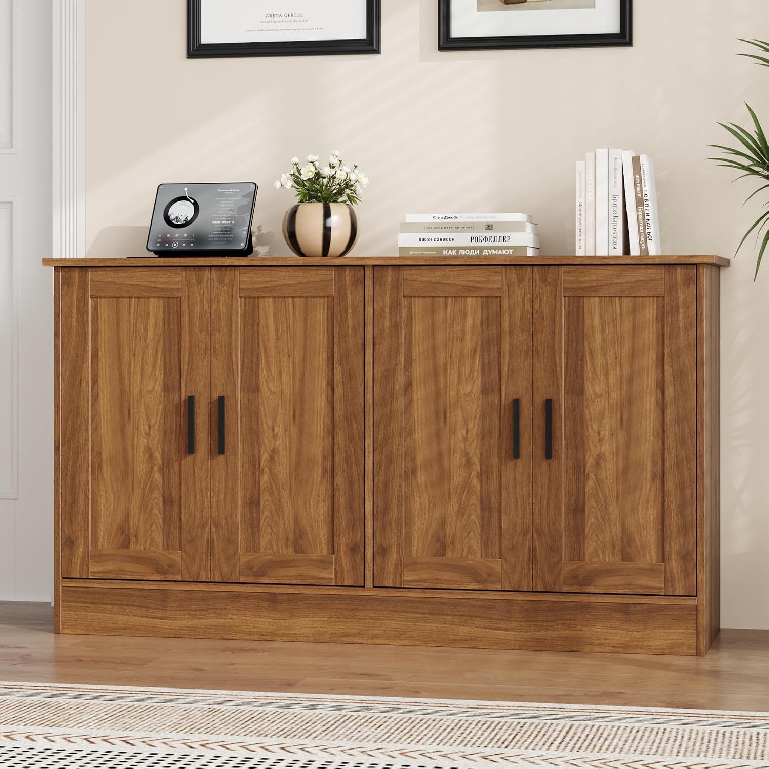 Industrial Rustic Brown Sideboard Credenza