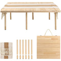 Boho Foldable Low Wooden Picnic Table