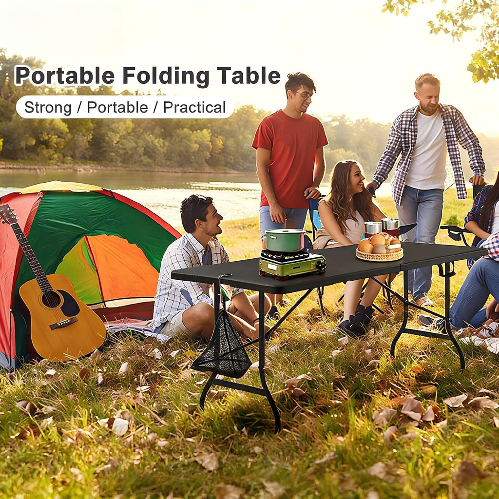 Black Folding Outdoor Picnic Table