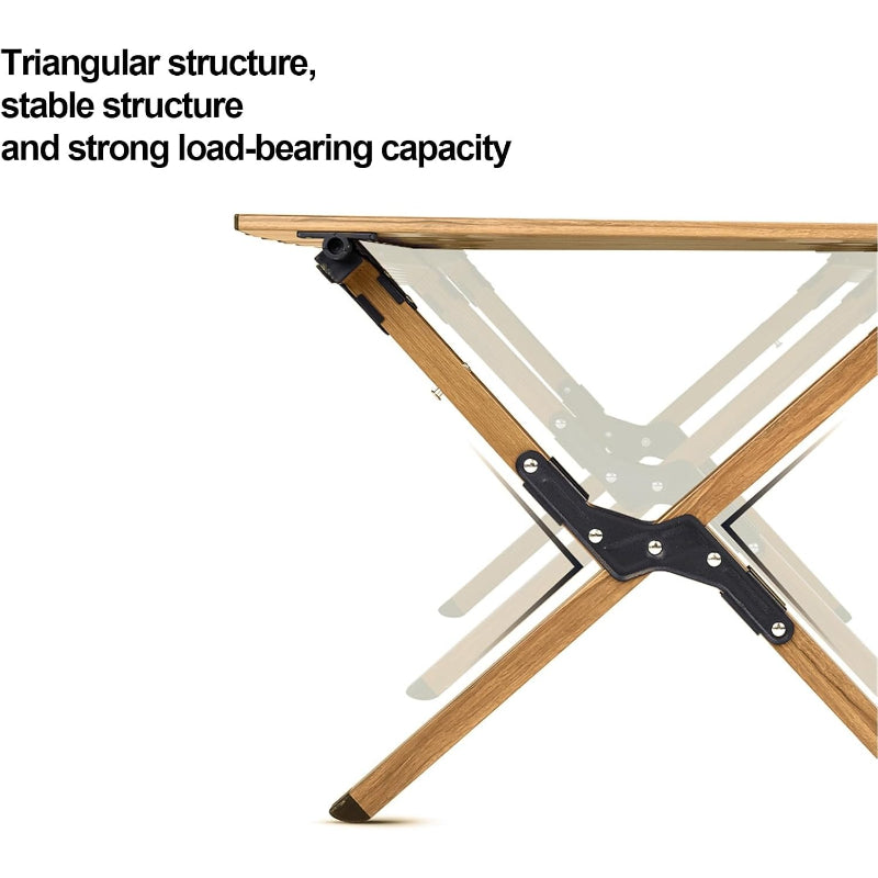 Natural Roll‑Up Aluminum Camping Table