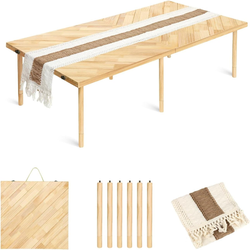 Adjustable‑Height Low Folding Picnic Table