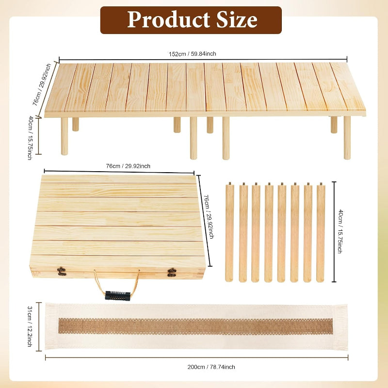 Wooden Low Folding Picnic Table