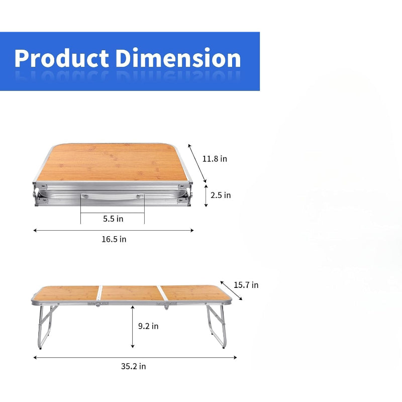 Yellow Portable Aluminum Camping Table